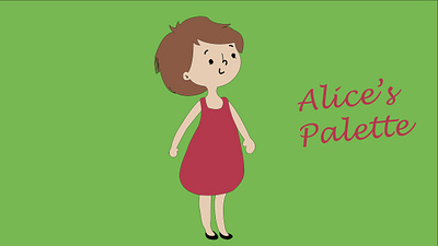 Alice's Palette abstract background adorable charcater character children concept art cute girl design game scene illustration logo ui vector
