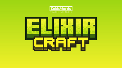 Minecraft Logo (ELIXIR CRAFT) design graphic design logo minecraft minecraftlogo minecraftserver serverlogo