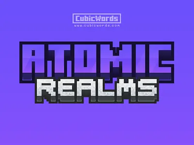 Minecraft Logo (Atomic Realms) branding design graphic design logo minecraft minecraftdesign minecraftlogo serverlogo