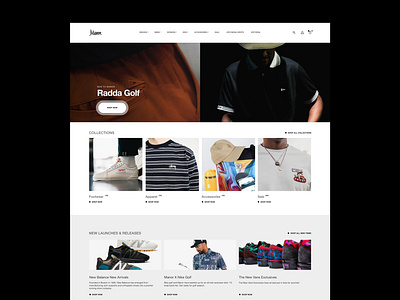 Manor PHX Desktop clothing design desktop ecommerce grid grid layout interface mobile mockup responsive shopping streetwear ui ux web design
