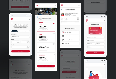 Fitness mobile app product design uxui