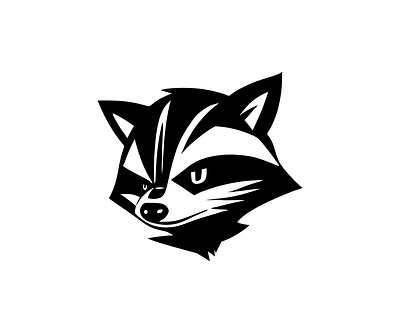 Raccoon Head Logo branding design graphic design icon illustration logo typography ui ux vector