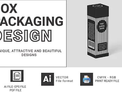 Elegant Long Rectangular Box attractive label design box design design eye catching label food supplement design graphic design label design medicine box design