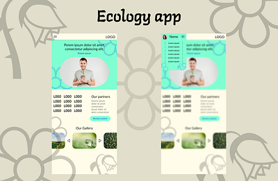 A concept of "ecology" app design ecology graphic design mockup ui ux website website design