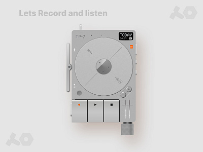 TP–7 Field Recorder branding design graphic design illustration logo recorder figma design recorder ui tp–7 field recorder typography ui ui design vector