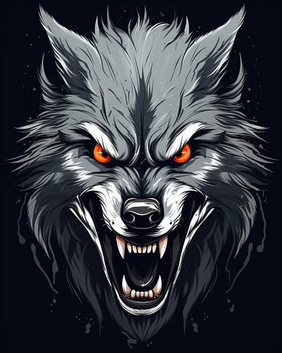 Wolf Mascot Logo design graphic design illustration logo vector