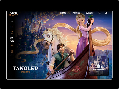CINE MAGIC animation figma movie movie bookimg movie booking website ui website