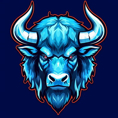 Bison Mascot Logo design graphic design illustration logo vector