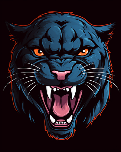 Panther Mascot Logo design graphic design illustration logo vector