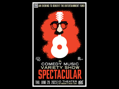 Comedy Music Variety Show Spectacular Poster benefit poster comedy graphic design groucho glasses illustration poster poster design variety show vector vector illustration