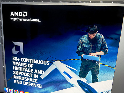 Aerospace and Defense AMD Banner aerosapce branding color defense design illustration imagery logo print