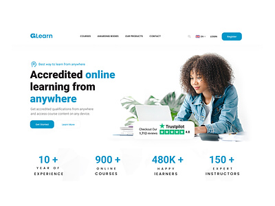 Online Learning Platform Web Design courses education education web educational website elearning glearn learn website learning learning school online learning teaching tuting ui ui design ui ux ux design web design web ui