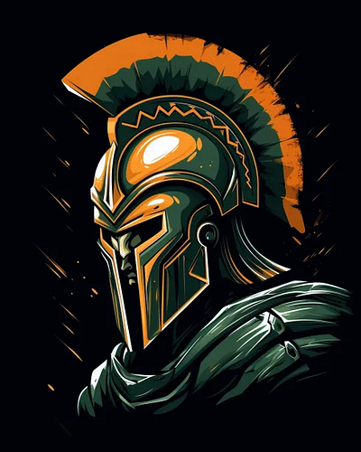 Spartan mascot logo design graphic design illustration logo vector