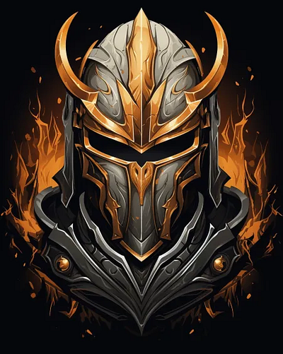 Golden Knights mascot logo design graphic design illustration logo vector
