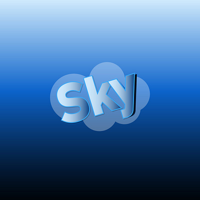 Sky Logo Gradient Color! 3d branding graphic design logo ui