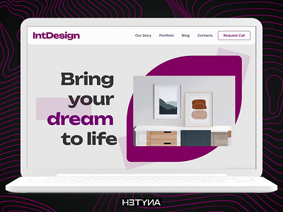 IntDesign - Landing Page 3d branding desing graphic design illustration interior designer landing page logo motion graphics ux web design