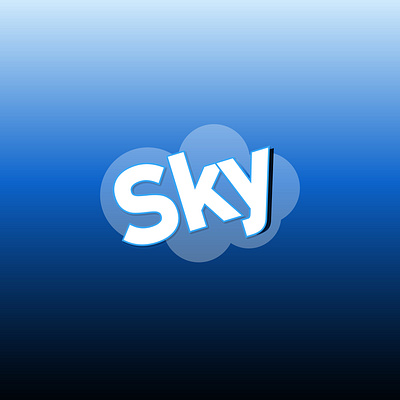 Sky Logo White Color! branding design graphic design illustration inspiration logo typography vector