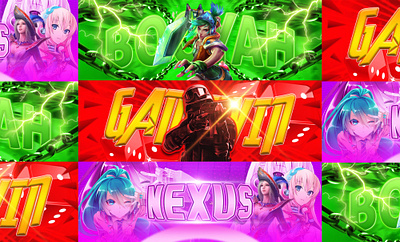 Gaming banner | Anime banner | Twitter header design anime banner artish channel art cover cover art cover design facebook cover gameing post gaming banner header header design linkedin header rifat77r rifatgraphic social media banner twitch banner twitter header twitter post youtube youtube banner