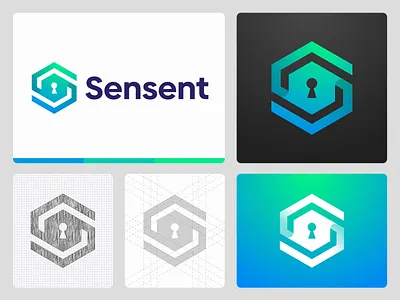 Sensent - Letter S Blockchain Security Logo bitcoin blockchain branding creative logo crypto cryptocurrency cybersecurity design ethereum finance icon key letter s logo modern logo safety security app security logo security system symbol