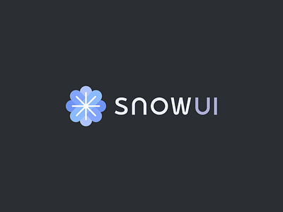 snowUI logo dashboard ui kit design system logo logo design