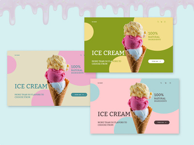 Sweet ice cream concept design figma ui ux