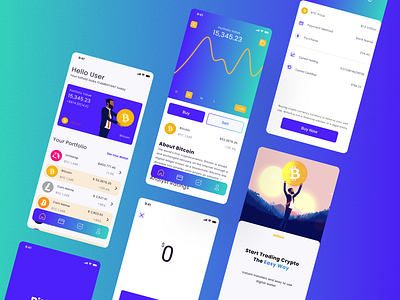 Crypto App UI Designs app case study design ui ux