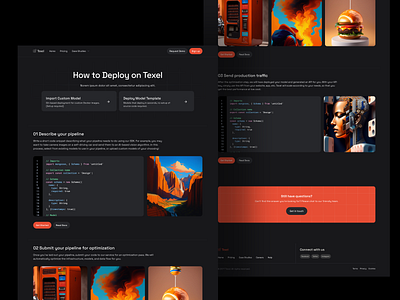 Texel Website How to Deploy Page ai images design development how to use process page ui ui design ux