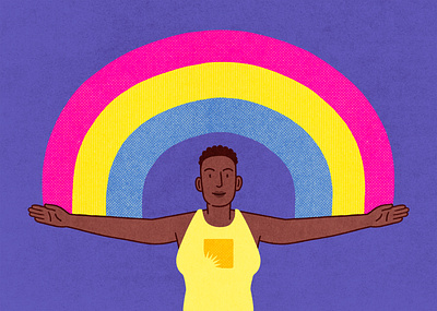Pride Sticker art design drawing gay illustration lgbt lgbtq pride print queer rainbow sticker woman