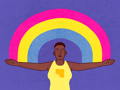 Pride Sticker art design drawing gay illustration lgbt lgbtq pride print queer rainbow sticker woman
