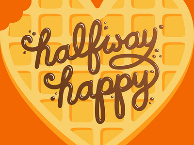 Halfway Happy design illustration typography