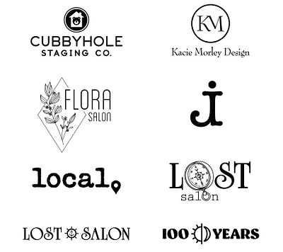 Various Logos branding design illustration logo typography
