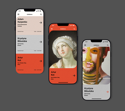 Museum App branding design design mobile app figma ui uiux design ux