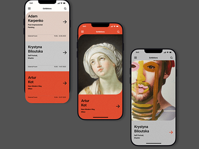 Museum App branding design design mobile app figma ui uiux design ux