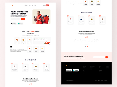 Food Delivery Website[FREE UI KIT] 3d animation app branding delivery food free graphic design illustration kit ui ui design uidesign uikit uikits uiux web