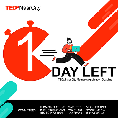TEDx NC Application Deadline Poster branding design graphic design illustration