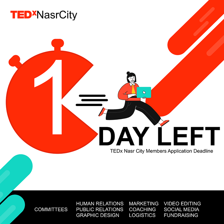 TEDx NC Application Deadline Poster by Sohila Abdeen on Dribbble