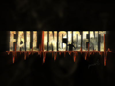 Horror Game Logo - Fall Incident ☠️ animated fantasy logo design fantasy gaming graphic design horror logo logo mmorgp scary logo zombie