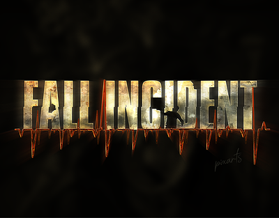 Horror Game Logo - Fall Incident ☠️ animated fantasy logo design fantasy gaming graphic design horror logo logo mmorgp scary logo zombie