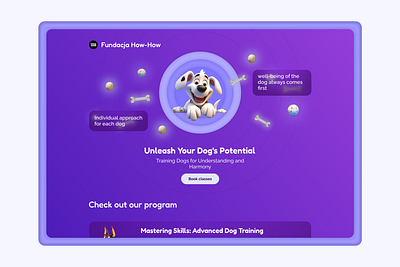 Dog school landing page - Collaboration with AI ai ai graphics design graphic design landingpage ui ux webside