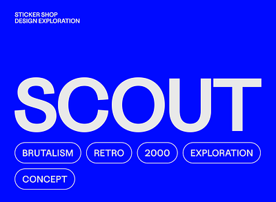 "SCOUT" Sticker Shop design graphic design retro typography ui vintage web