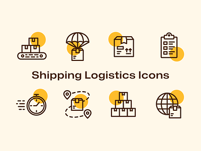 54 Shipping Logistics Icons boxes clipboard deliver delivery dispatch distribution express globe icon icon pack location logistics order package ship shipping transit vector warehouse