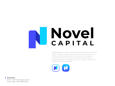 Novel Capital Logo abstract branding building n logo design lettermark logo monogram n logo novel capital logo vector