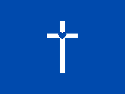 The Cross with Heart Logo brand design brand identity brand identity design church church media cross cross logo logo design logo designer