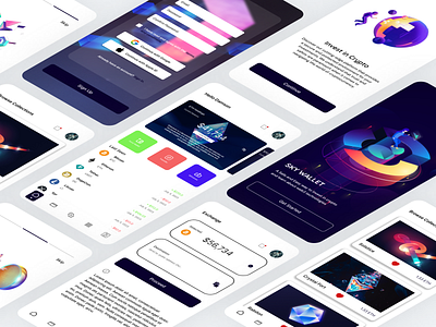 CRYPTO WALLET graphic design ui