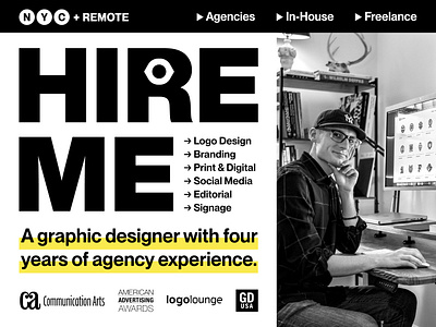 HIRE ME: Tyler Frisbee, an NYC designer. brand branding design designerforhire editorial graphic design identity layout logo opentowork trademark typography