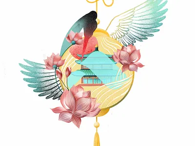 Asian Heritage Month asian illustration lotos