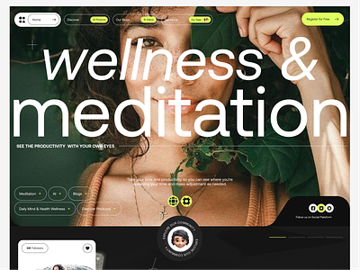 Meditation and Wellness Landing Page fitness health supplements healthcare center healthcare landing page home page medical lab medicine meditation meditation website medtech mindfullness online meditation organic treatment spa startup website telemedicine traditional medicine webdesign wellness yoga session