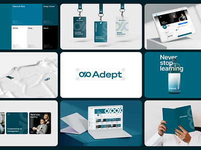 Adept - Brand identity for the online education brand identity branding courses design education graphic design identity learning logo logo design online courses study