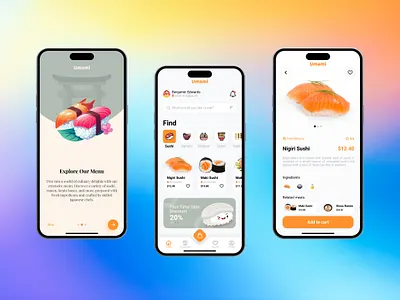 Japanese Food App 3d animation app branding design graphic design illustration japan logo ui uiux design vector