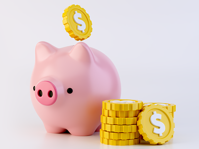 Piggie Bank 3d c4d cinema 4d design illustration mograph piggie bank piggy bank ui